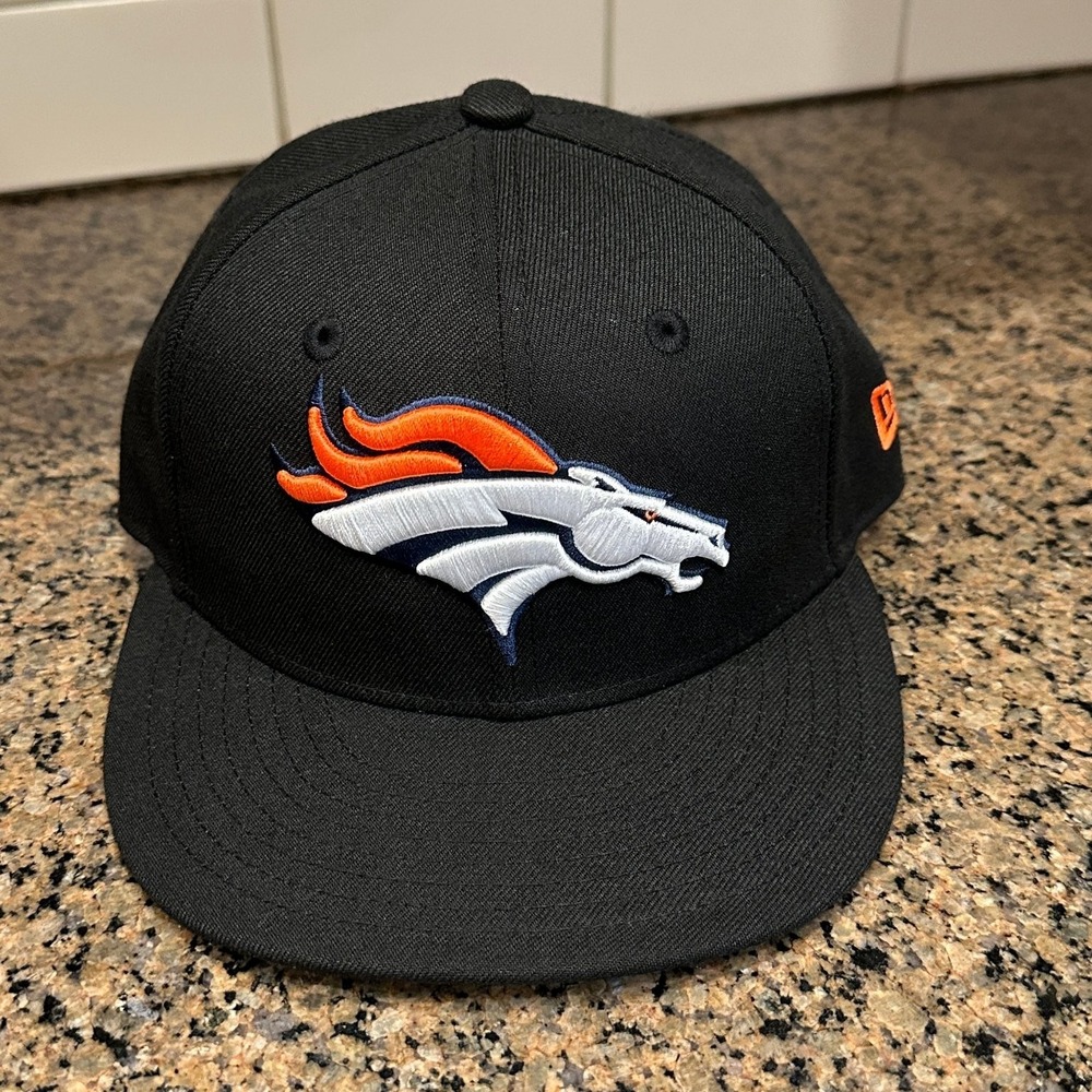 Denver Broncos Hat New Era 59FIFTY 6 7/8 Black NFL Fitted Cap New